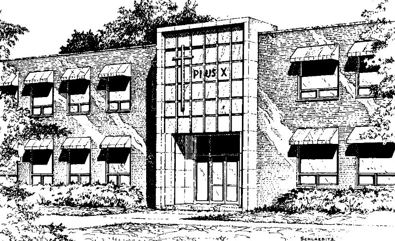 Pius X Building Sketch