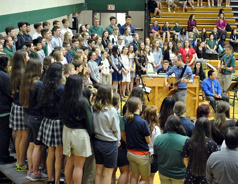 may crowning and procession pius x catholic high school