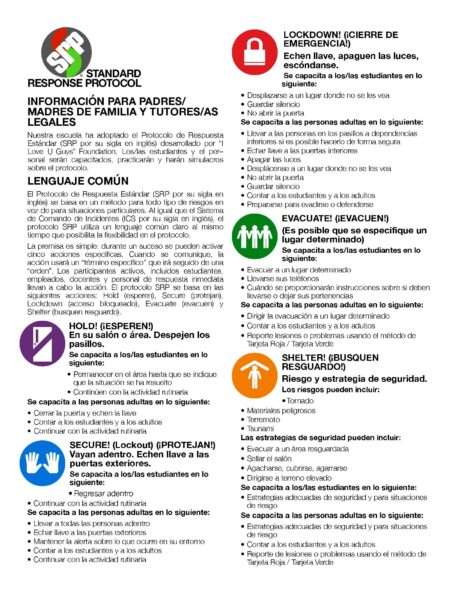 Parent SRP Espanol Page 1
