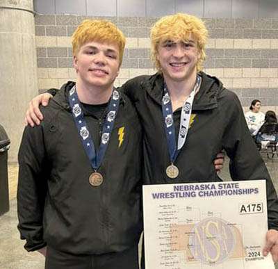 state wrestling medalists joe andreasen and sam andres