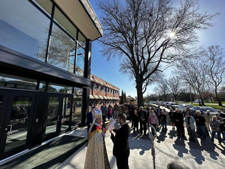Bishop Conley Blessing at Welcome Center Blessing and Dedication 27