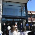 Bishop and gathering in front at Welcome Center Dedication and Blessing 26